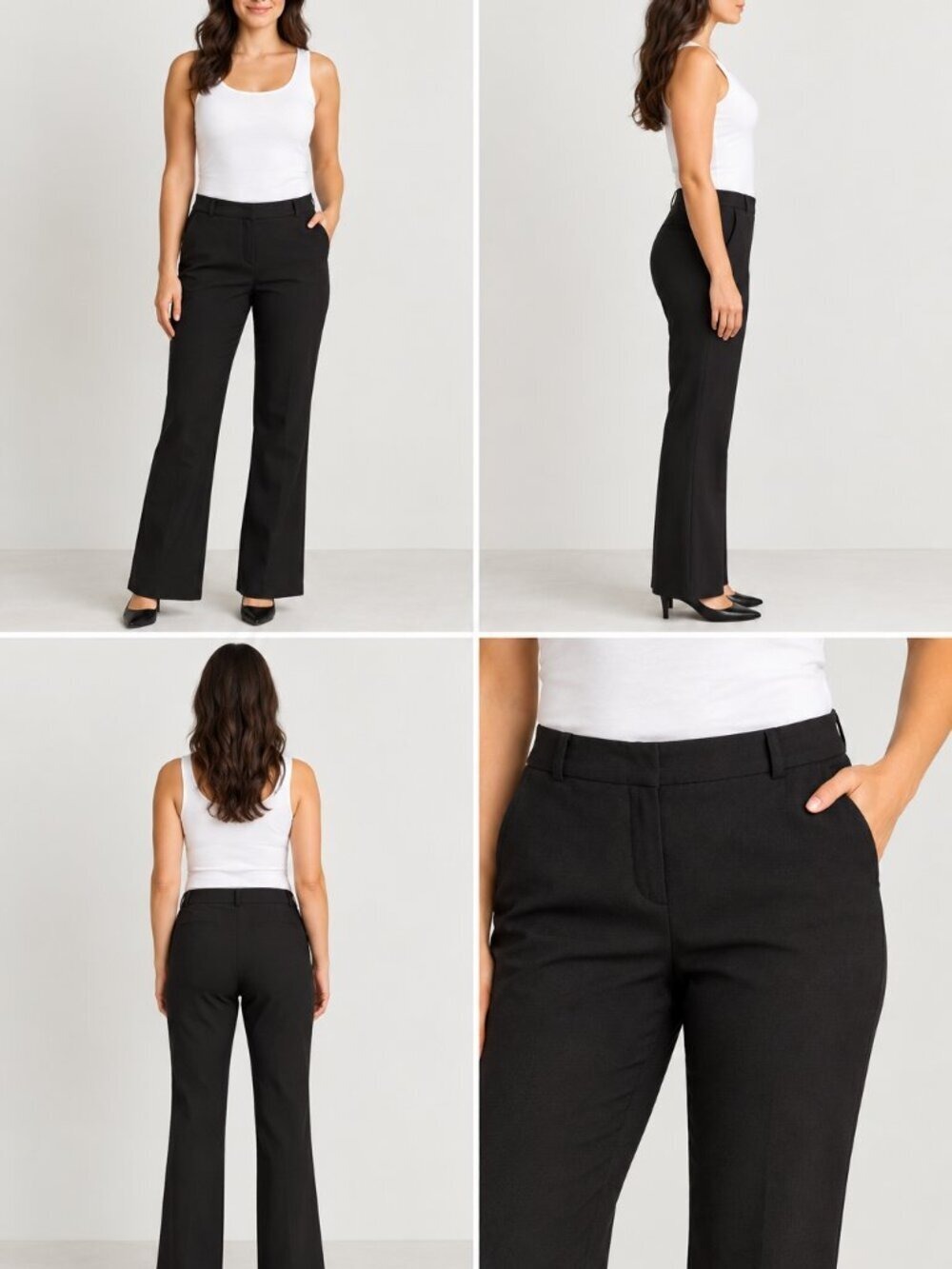 mario Serrani Italy Black Dress pants size 8